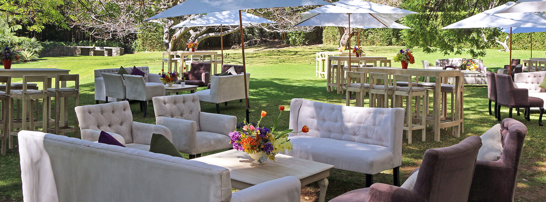 Mobiliario para fiestas y eventos, salas lounge